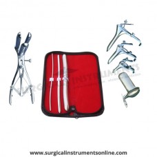 Hegar uterine dilator 3 pieces set,3-4, 7-8, 15-16, mathieu speculum, grave 3pcs, collin large